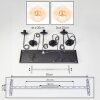 Gastor Suspension, Boule lumineuse, Suspension Ambre, Clair, 6 lumières