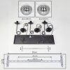 Gastor Suspension, Boule lumineuse, Suspension Clair, Fumé, 6 lumières