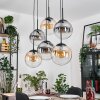 Gastor Suspension, Boule lumineuse, Suspension Ambre, Clair, Fumé, 6 lumières