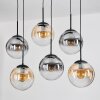 Gastor Suspension, Boule lumineuse, Suspension Ambre, Clair, Fumé, 6 lumières