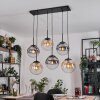 Gastor Suspension, Boule lumineuse, Suspension Ambre, Clair, Fumé, 6 lumières