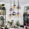 Gastor Suspension, Boule lumineuse, Suspension Ambre, Clair, Fumé, 6 lumières