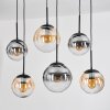 Gastor Suspension, Boule lumineuse, Suspension Ambre, Clair, Fumé, 6 lumières
