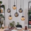 Gastor Suspension, Boule lumineuse, Suspension Ambre, Fumé, 6 lumières
