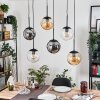 Gastor Suspension, Boule lumineuse, Suspension Ambre, Clair, Fumé, 6 lumières