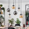 Gastor Suspension, Boule lumineuse, Suspension Ambre, Clair, Fumé, 6 lumières