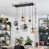 Gastor Suspension, Boule lumineuse, Suspension Ambre, Clair, Fumé, 6 lumières