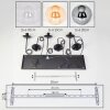 Gastor Suspension, Boule lumineuse, Suspension Ambre, Clair, Fumé, 6 lumières