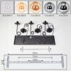 Gastor Suspension, Boule lumineuse, Suspension Ambre, Clair, Fumé, 6 lumières
