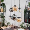Gastor Suspension, Boule lumineuse, Suspension Ambre, Clair, Fumé, 6 lumières