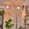 Nikkala Lampadaire Chrome, Blanc, 5 lumières