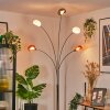 Nikkala Lampadaire Chrome, Blanc, 5 lumières