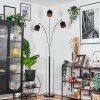 Alsen Lampadaire Chrome, Noir, 3 lumières
