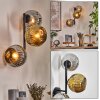 Ripoll Boule lumineuse, Applique murale Chrome, Or, Fumé, 3 lumières