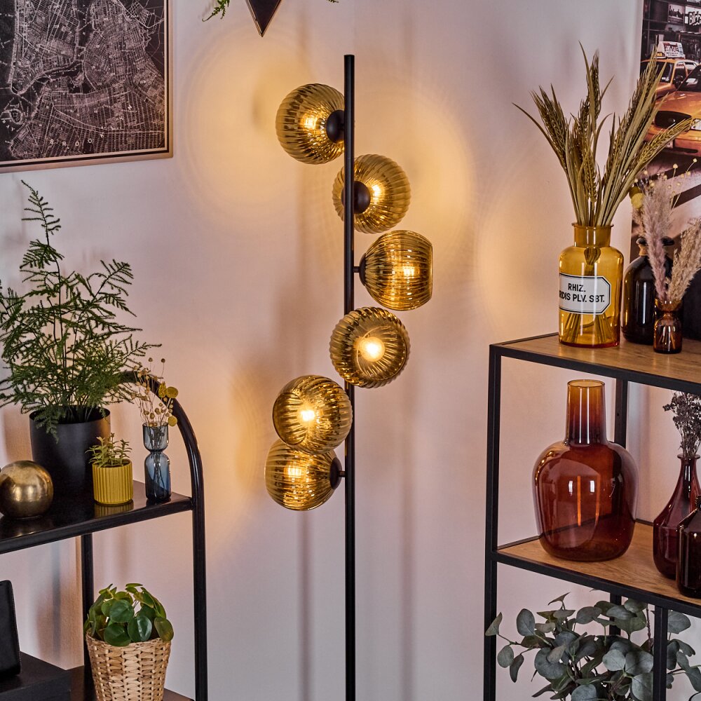Koyoto Lampadaire 31 cm Or, 6 lumières