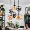 Gastor Suspension, Boule lumineuse, Suspension Ambre, Fumé, 6 lumières