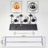 Gastor Suspension, Boule lumineuse, Suspension Ambre, Fumé, 6 lumières