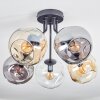 Ripoll Plafonnier, Boule lumineuse Ambre, Clair, Fumé, 5 lumières