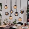 Gastor Suspension, Boule lumineuse, Suspension Ambre, Fumé, 8 lumières