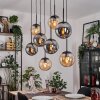 Gastor Suspension, Boule lumineuse, Suspension Ambre, Fumé, 8 lumières