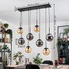 Gastor Suspension, Boule lumineuse, Suspension Ambre, Fumé, 8 lumières