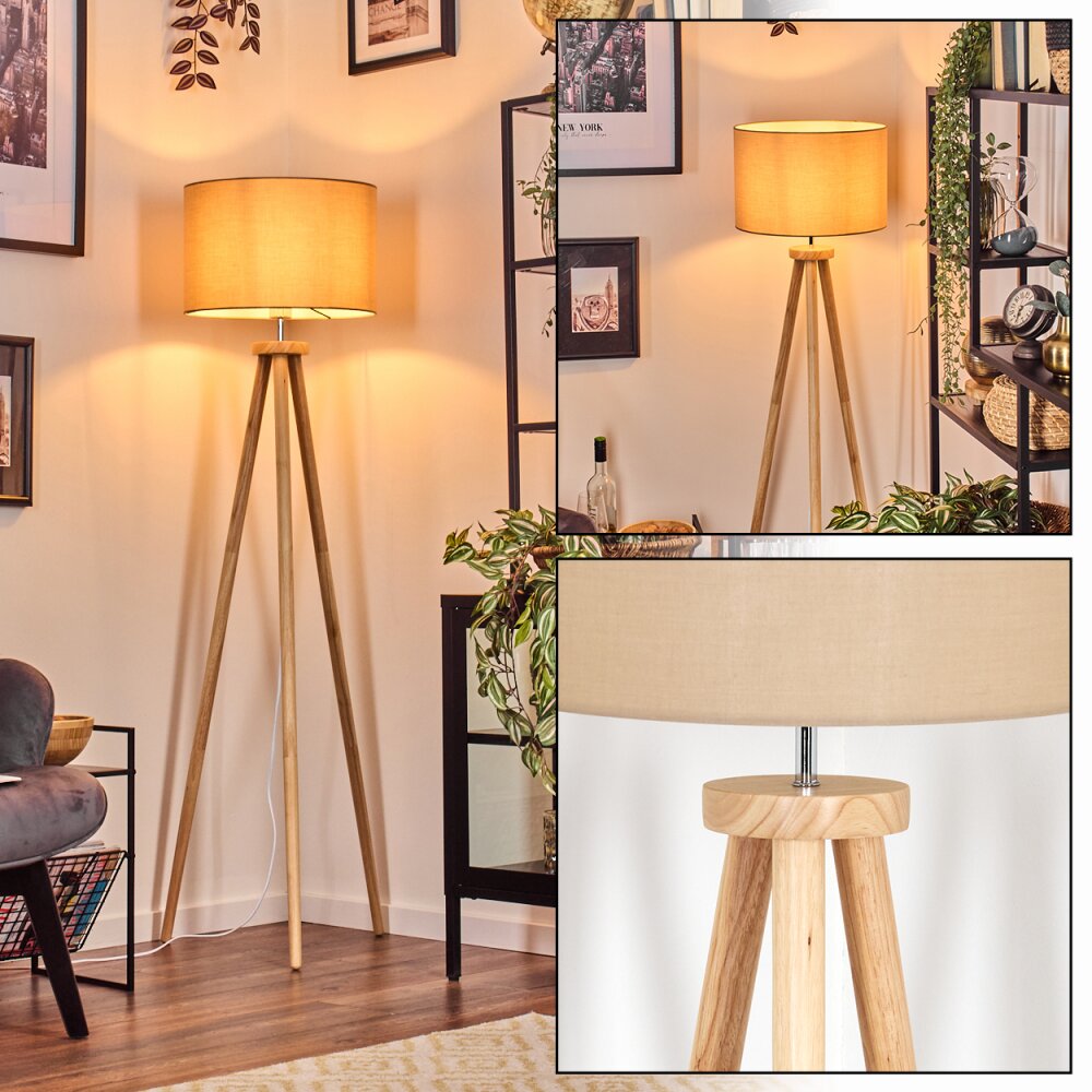 Soungou Lampadaire Chrome, Écru, 1 lumière main product photo