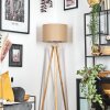 Soungou Lampadaire Chrome, Écru, 1 lumière