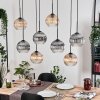 Koyoto Suspension, Boule lumineuse, Suspension Écru, Noir, 8 lumières