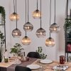 Koyoto Suspension, Boule lumineuse, Suspension Écru, Noir, 8 lumières