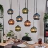 Koyoto Suspension, Boule lumineuse, Suspension Écru, Noir, 8 lumières
