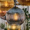 Koyoto Suspension, Boule lumineuse, Suspension Écru, Noir, 8 lumières