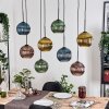 Koyoto Suspension, Boule lumineuse, Suspension Écru, Noir, 8 lumières