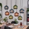 Koyoto Suspension, Boule lumineuse, Suspension Écru, Noir, 8 lumières