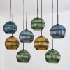 Koyoto Suspension, Boule lumineuse, Suspension Écru, Noir, 8 lumières