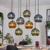 Koyoto Suspension, Boule lumineuse, Suspension Écru, Noir, 8 lumières