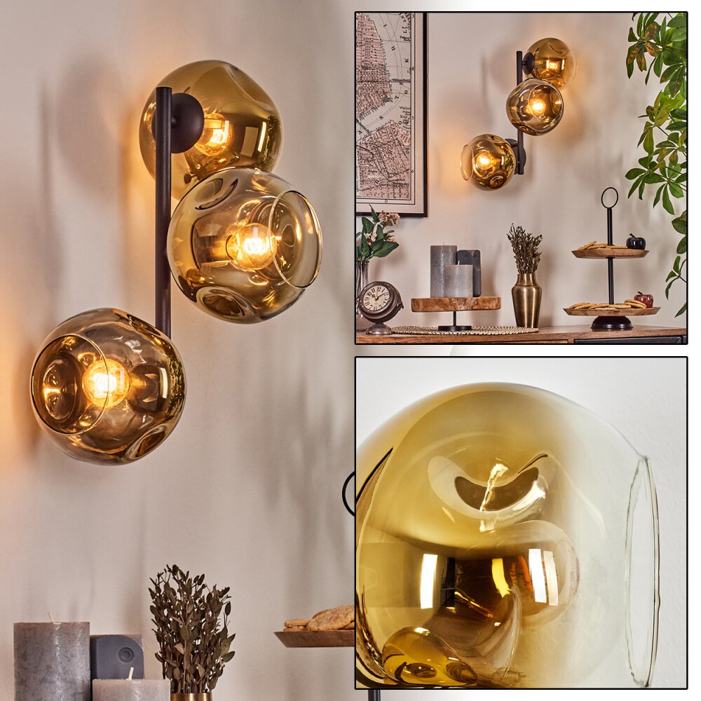 Ripoll Boule lumineuse, Applique murale Or, Clair, 3 lumières main product photo