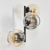Koyoto Boule lumineuse, Applique murale Ambre, Clair, Fumé, 3 lumières