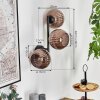 Koyoto Boule lumineuse, Applique murale Cuivré, 3 lumières