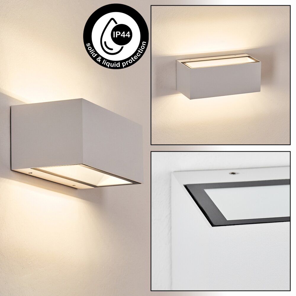 Lanor Lampe murale d´extérieur, Luminaire Up & Down, Applique murale LED Blanc, 1 lumière main product photo