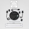 Ripoll Suspension, Boule lumineuse, Suspension grappe Clair, 3 lumières