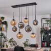 Gastor Suspension, Boule lumineuse, Suspension Ambre, Fumé, 8 lumières