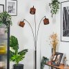 Cando Lampadaire Chrome, Noir, 3 lumières