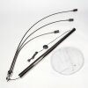 Codecro Lampadaire Chrome, Noir, Blanc, 3 lumières