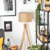 Soungou Lampadaire Chrome, Écru, 1 lumière