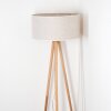 Saladillo Lampadaire Bois clair, Blanc, 1 lumière