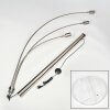 Codecreo Lampadaire Nickel mat, Noir, Blanc, 3 lumières