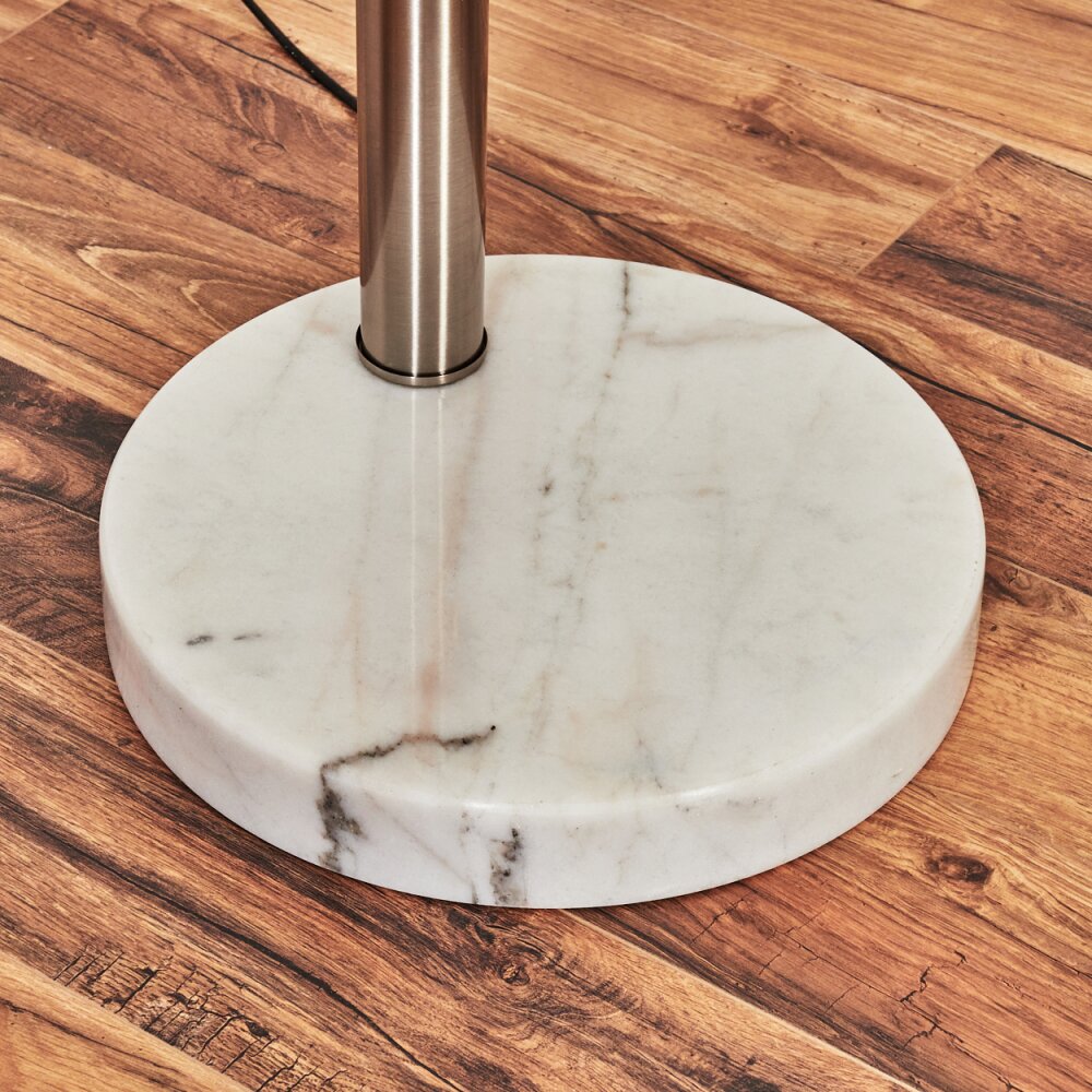 Yaak Lampadaire Nickel mat, Noir, Blanc, 3 lumières
