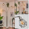 Yaak Lampadaire Nickel mat, Noir, Blanc, 3 lumières