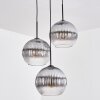 Koyoto Suspension, Boule lumineuse, Suspension grappe Clair, Fumé, 3 lumières