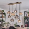 Ripoll Suspension, Boule lumineuse, Suspension Écru, Noir, 8 lumières